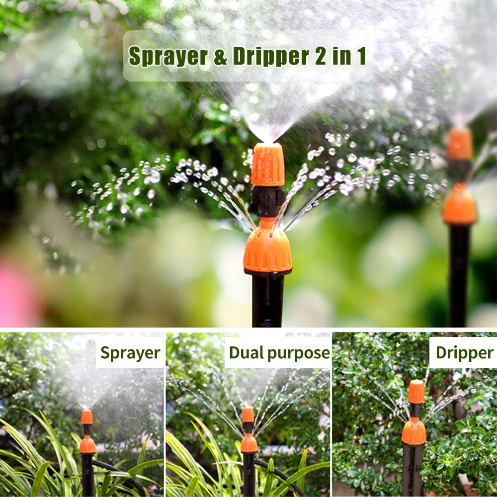 New DIY Drip Irrigation System 10 Pcs Sprayer Dripper Kit 25 Meters Tubing Watering Automatic Sprinkler Irrigation Equipment Set
New DIY Drip Irrigation System 10 Pcs Sprayer Dripper Kit 25 Meters Tubing Watering Automatic Sprinkler Irrigation Equipment Set