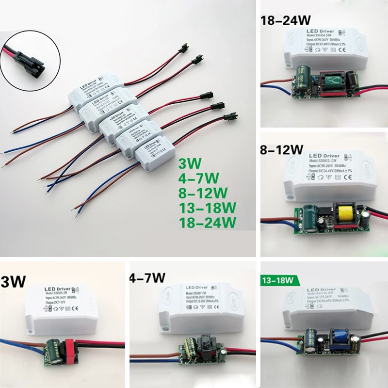 1pc LED Driver AC90~265V 3~24W LED Driver Power Supply Adapter Transformer LED Lights Downlight Series 3W 4-7W 8-12W 13-18W
1pc LED Driver AC90~265V 3~24W LED Driver Power Supply Adapter Transformer LED Lights Downlight Series 3W 4-7W 8-12W 13-18W