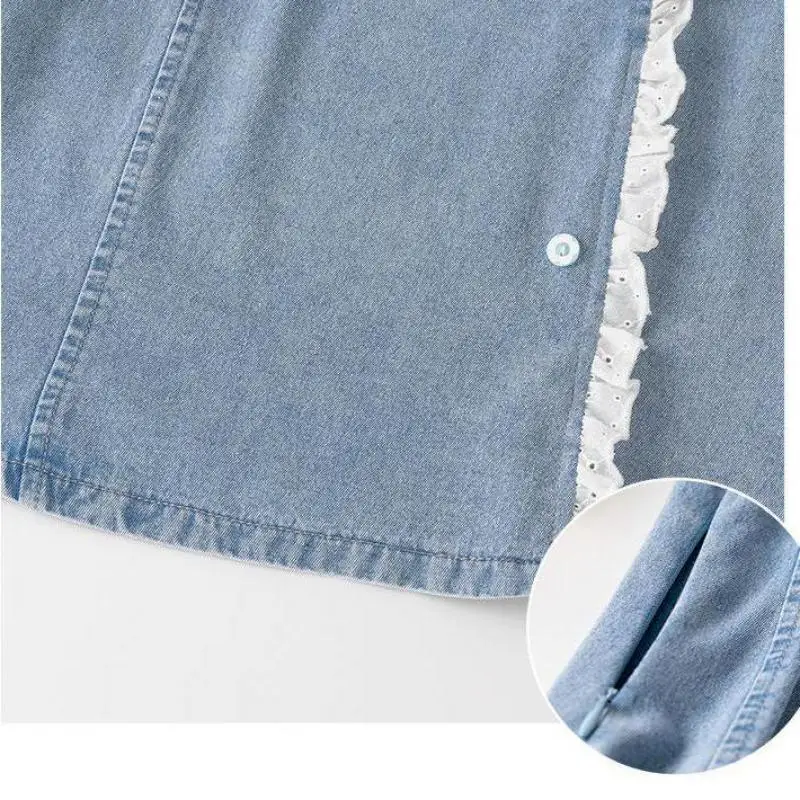 2021 Summer Girl Dress Denim Ruffles Patchwork Button Clothing Princess Lovely Dresses Teenagers Girls Clothes Outfits For 3-14t
2021 Summer Girl Dress Denim Ruffles Patchwork Button Clothing Princess Lovely Dresses Teenagers Girls Clothes Outfits For 3-14t