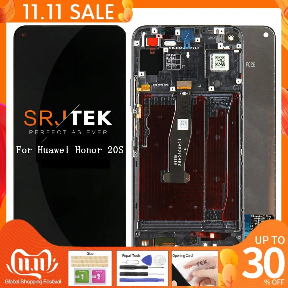 High Quality For Honor 20S LCD Glass Touch Panel Sensor For Huawei Honor 20 S Display Screen MAR-LX1H LCD With Frame Replacement
High Quality For Honor 20S LCD Glass Touch Panel Sensor For Huawei Honor 20 S Display Screen MAR-LX1H LCD With Frame Replacement