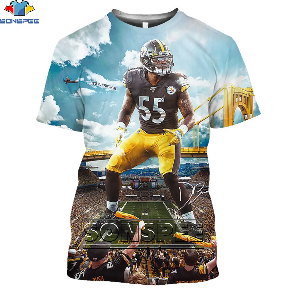 SONSPEE American Football 3D Printing Men's T-shirt Sports Harajuku Fashion Short Sleeve Shirt Summer Street Unisex T Shirts Top
SONSPEE American Football 3D Printing Men's T-shirt Sports Harajuku Fashion Short Sleeve Shirt Summer Street Unisex T Shirts Top