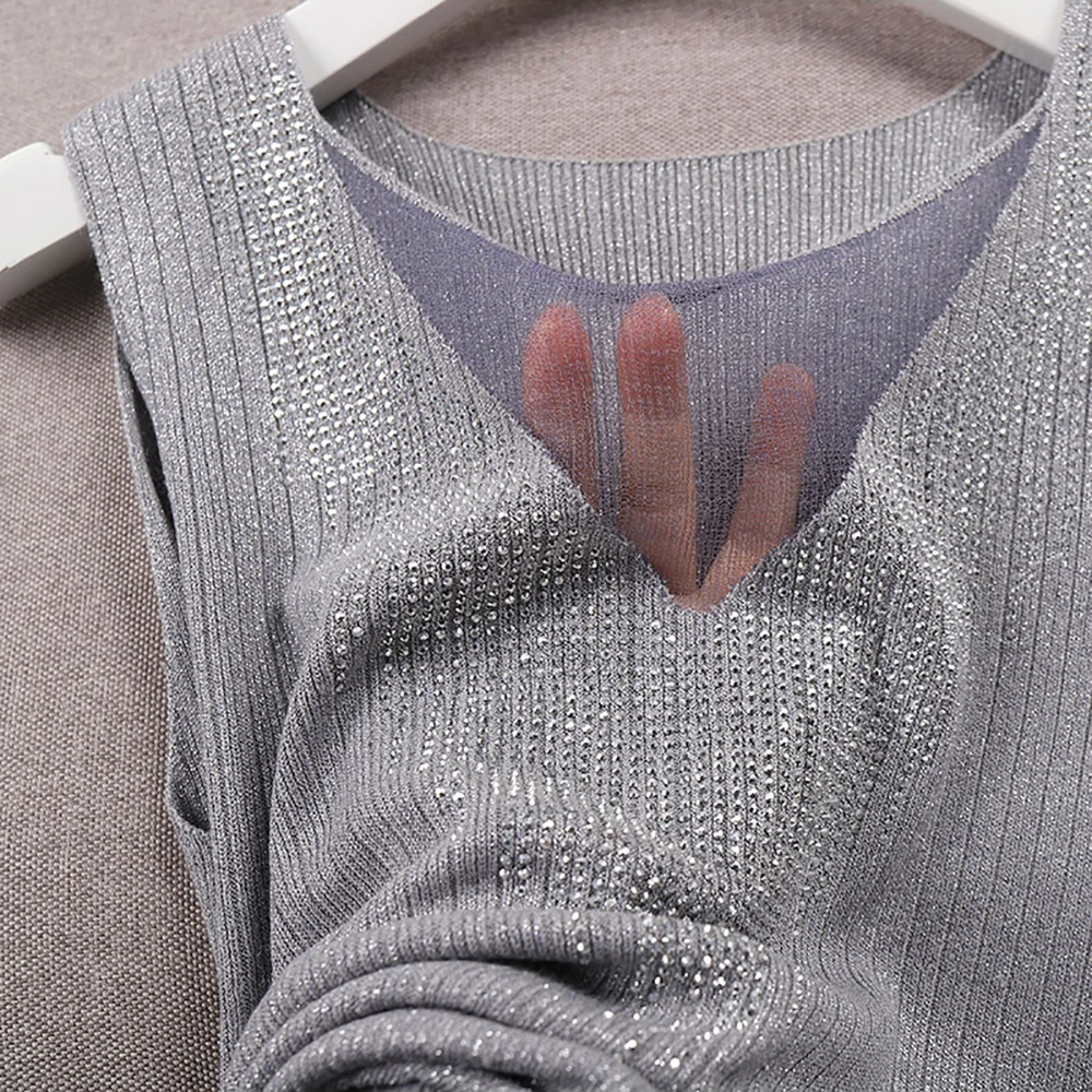 Fashion Patchwork Sequines Mesh Knitted Woman Tank Tops Sleeveless O-Neck Sexy Corset Top M-XL Code Summer Clothes For Women
Fashion Patchwork Sequines Mesh Knitted Woman Tank Tops Sleeveless O-Neck Sexy Corset Top M-XL Code Summer Clothes For Women