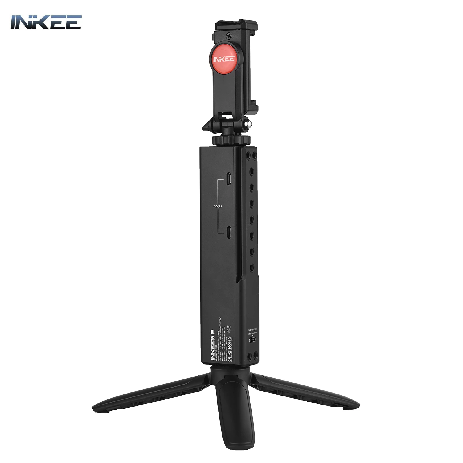 

INKEE Многофункциональная портативная ручка для съемки, микрофон для фотосъемки, наружная съемка, видеоблоговый поток, для селфи и прямой тра...