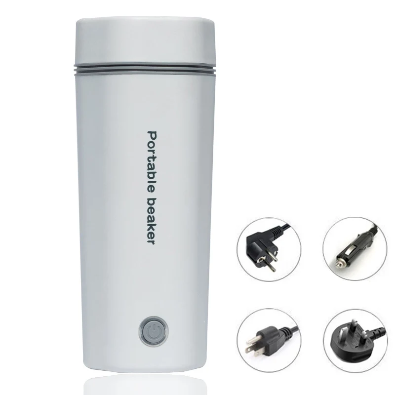 

12V 24V 110V 220V Car EU US UK Plug Travel Portable Electric Kettle Boil Water Bottle Cup Stainless Steel Coffee Thermal Thermos