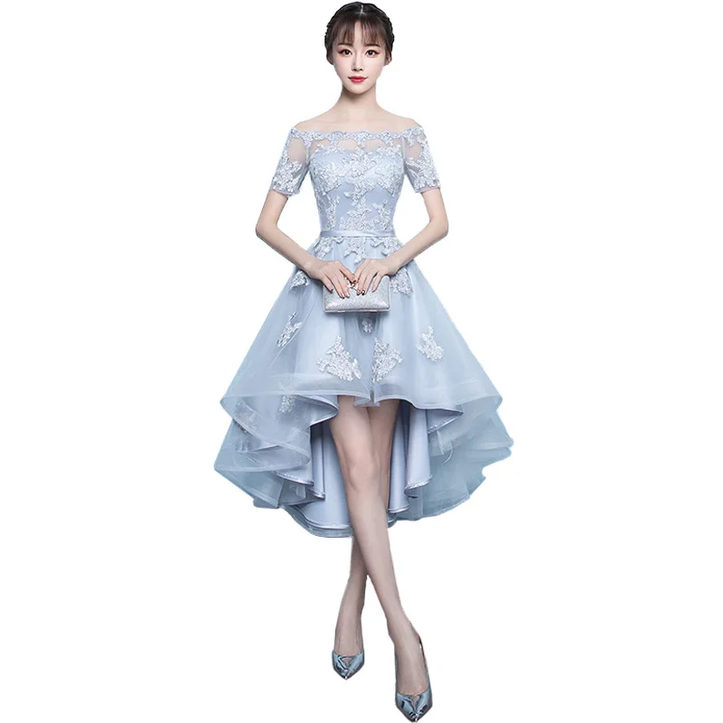 New Style Short Before And Long Bridesmaid Dress Shoulder Party Dress Female Party Dress Bridesmaid Dress
New Style Short Before And Long Bridesmaid Dress Shoulder Party Dress Female Party Dress Bridesmaid Dress