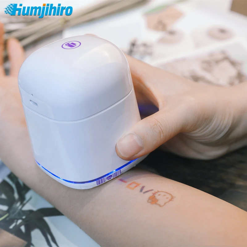 

Портативный переносной цветной мини-струйный принтер Pekoko, 1200 точек/дюйм, Wi-Fi, беспроводной струйный принтер для нанесения татуировок и лого...