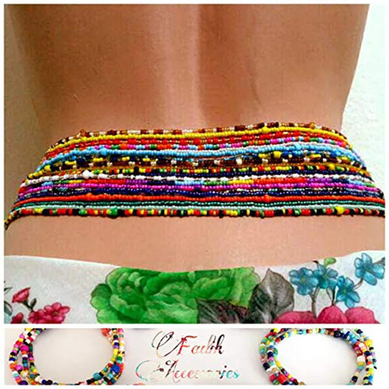 2 Pics a Set Waist Beads for Weight Loss Stretchy African Waist Chain Strand Waistband for Women Boho Body Jewelry 
2 Pics a Set Waist Beads for Weight Loss Stretchy African Waist Chain Strand Waistband for Women Boho Body Jewelry