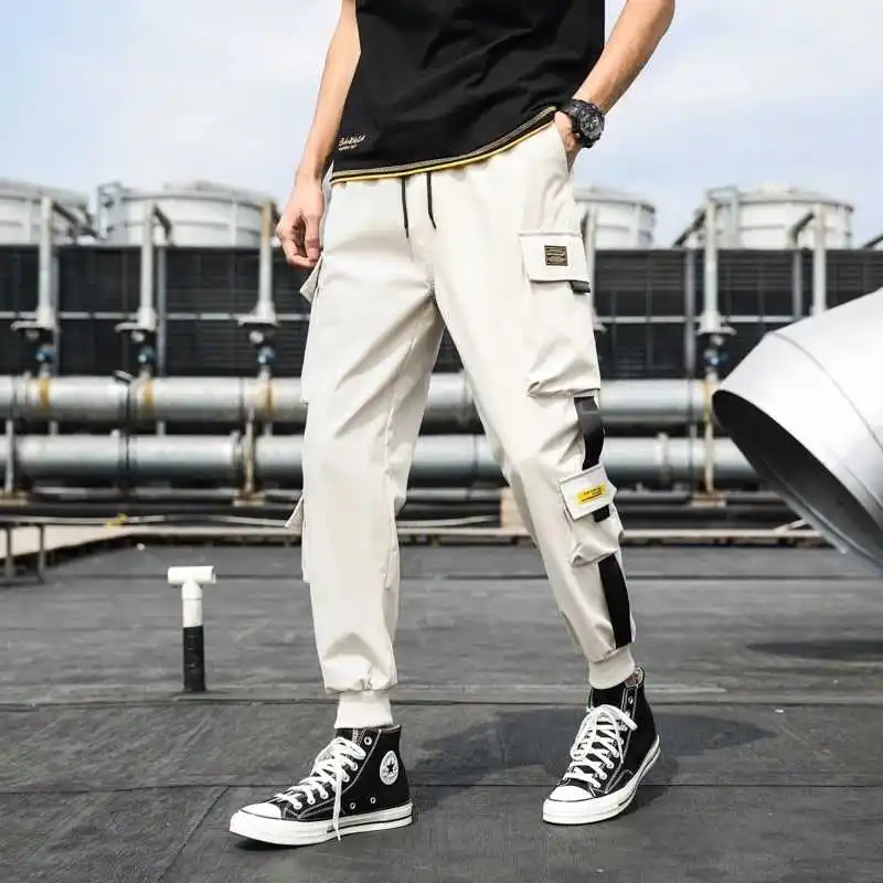 Men's Side Pockets Cargo Harem Pants 2021 Ribbons Black Hip Hop Casual Male Joggers Trousers Fashion Casual Streetwear Pants 
Men's Side Pockets Cargo Harem Pants 2021 Ribbons Black Hip Hop Casual Male Joggers Trousers Fashion Casual Streetwear Pants
