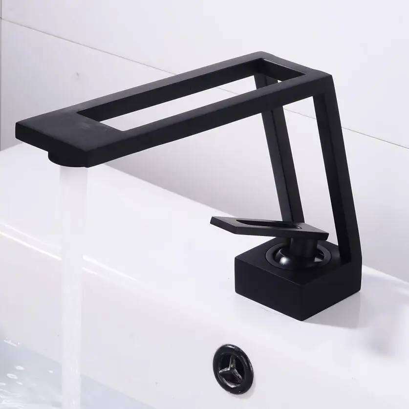 Luxury Bathroom Faucet Hollow design Bathroom Basin Faucet Cold & Hot Water Mixer Sink Tap Single Handle Deck Mounted Black Tap
Luxury Bathroom Faucet Hollow design Bathroom Basin Faucet Cold & Hot Water Mixer Sink Tap Single Handle Deck Mounted Black Tap
