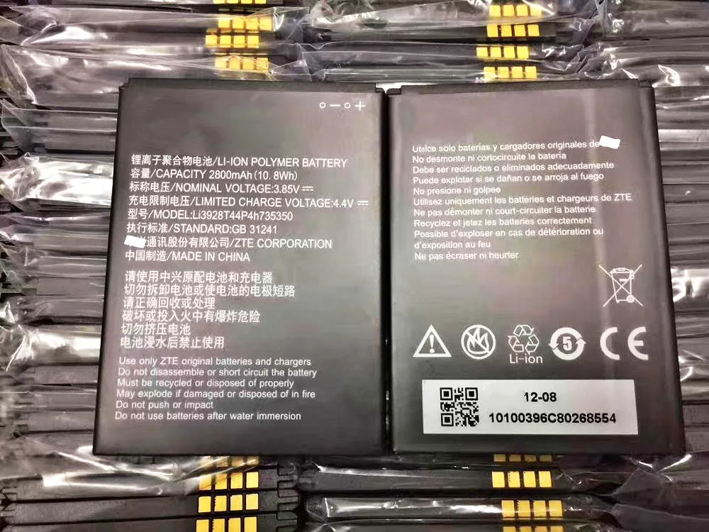 3.85V 2800mAh Li3928T44P4h735350 For ZTE Q802T Geek V975 U988S N986 V976 N976 Battery
3.85V 2800mAh Li3928T44P4h735350 For ZTE Q802T Geek V975 U988S N986 V976 N976 Battery