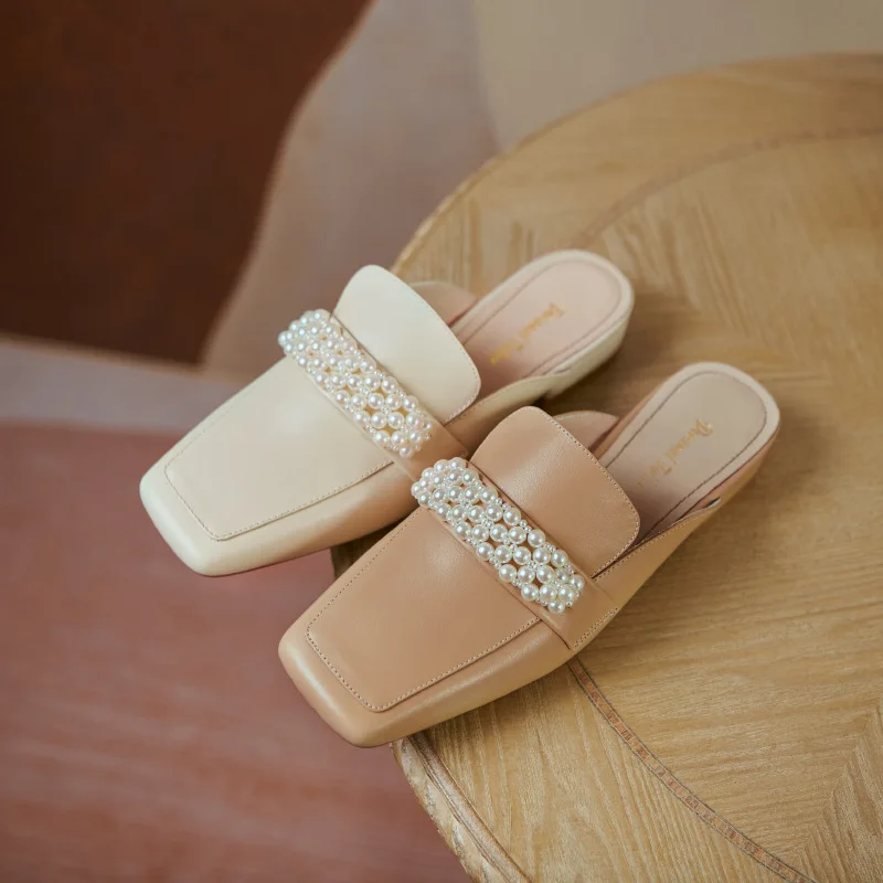 Shoes Woman's Slippers Cover Toe Loafers String Bead Slides Low 2021 Rome Hoof Heels PU Fabric Rubber Retro Basic Loafers Shoes
Shoes Woman's Slippers Cover Toe Loafers String Bead Slides Low 2021 Rome Hoof Heels PU Fabric Rubber Retro Basic Loafers Shoes