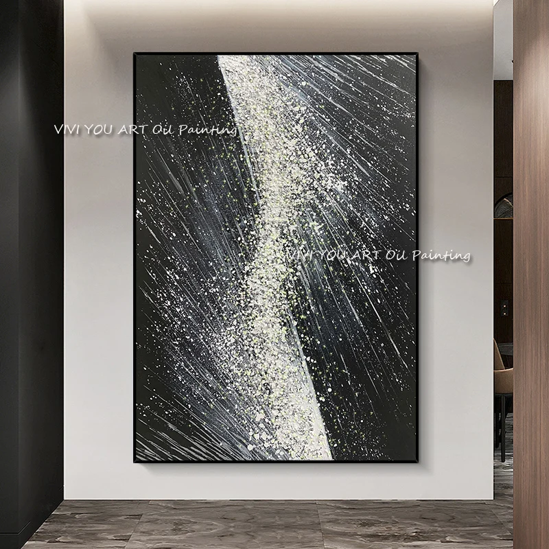 Fashion 100% Handmade Abstract Luxury Black Oil Painting for Living Room Modern Painting wall decor picture art
Fashion 100% Handmade Abstract Luxury Black Oil Painting for Living Room Modern Painting wall decor picture art