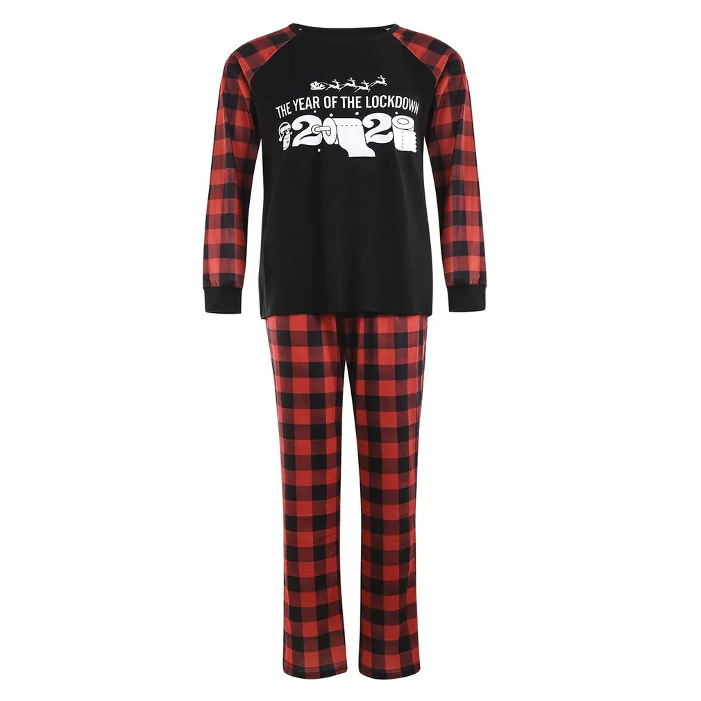 2021 Printed Christmas Pajamas Sets Long Sleeve T-Shirt + Plaid Long Pants PJS Kids Men Women Family Matching Clothes Sleepwear
2021 Printed Christmas Pajamas Sets Long Sleeve T-Shirt + Plaid Long Pants PJS Kids Men Women Family Matching Clothes Sleepwear