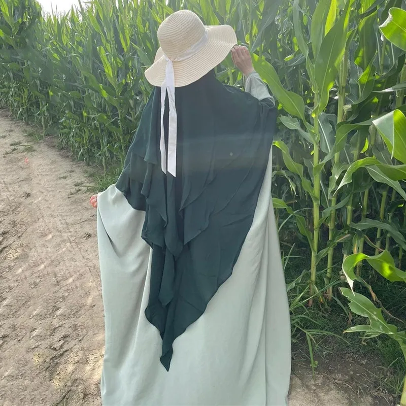 Ramadan Prayer Garment 3 layers Long Khimar Islam Women Hijab Scarf Wrap Sleeveless Tops Abaya Jilbab Abayas Muslim Arab Niqab
Ramadan Prayer Garment 3 layers Long Khimar Islam Women Hijab Scarf Wrap Sleeveless Tops Abaya Jilbab Abayas Muslim Arab Niqab