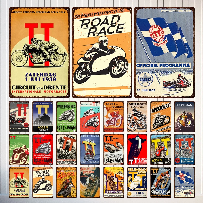 Vintage Racing Track Tin Sign Isle of Man TT Metal Sign Poster Plaque Garage Plate Bar Club Man Cave Home Wall Decoration
Vintage Racing Track Tin Sign Isle of Man TT Metal Sign Poster Plaque Garage Plate Bar Club Man Cave Home Wall Decoration