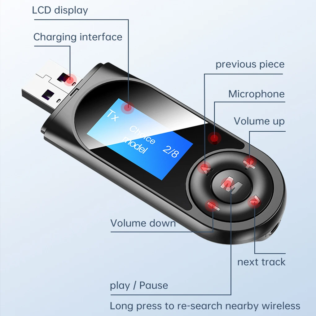 USB Bluetooth 5.0 Adapter Audio Receiver Transmitter AUX 3.5MM Music Stereo Portable Wireless Adapters for Car TV PC Speaker
USB Bluetooth 5.0 Adapter Audio Receiver Transmitter AUX 3.5MM Music Stereo Portable Wireless Adapters for Car TV PC Speaker