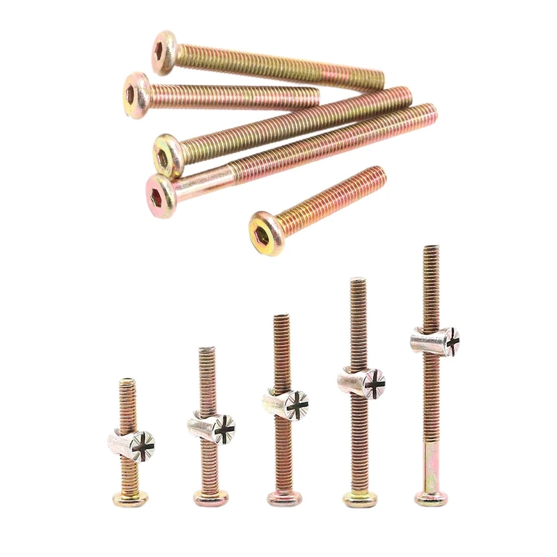 100Pcs Furniture Crib Bolts with Barrel Nuts Assortment Kit for Furniture, Cots, Baby Beds, Crib
100Pcs Furniture Crib Bolts with Barrel Nuts Assortment Kit for Furniture, Cots, Baby Beds, Crib