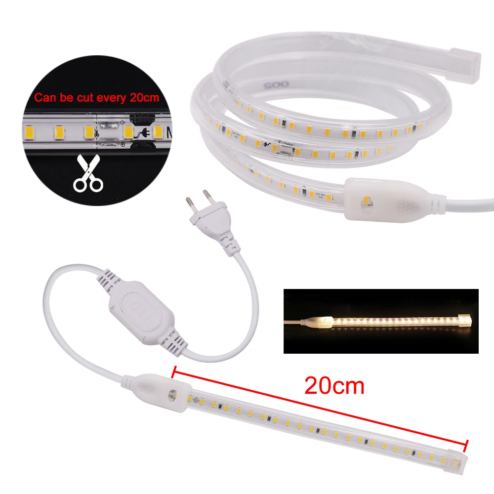 Led Strip Light 220V 240V SMD 2835 Waterproof Flexible Led Tape 120leds/m Soft Light Cold white/Natural white/warm white No lead
Led Strip Light 220V 240V SMD 2835 Waterproof Flexible Led Tape 120leds/m Soft Light Cold white/Natural white/warm white No lead