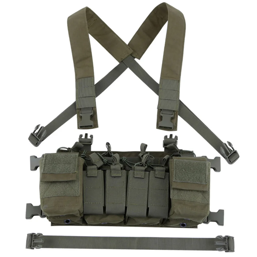 Chest Vest Rig Multi-function 500D Molle Vest with Multi-Pockets Bag Airsoft Fighting Load Carrier Vest for CS Game Paintball Ou
Chest Vest Rig Multi-function 500D Molle Vest with Multi-Pockets Bag Airsoft Fighting Load Carrier Vest for CS Game Paintball Ou