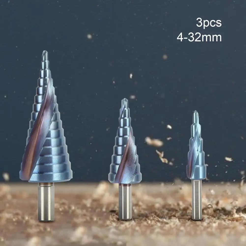3Pcs 4-32mm Bits Sharp Accurate Punching High Efficiency Triangular Handle HSS Spiral Flute Step Drill Bit Kit for Iron Plates
3Pcs 4-32mm Bits Sharp Accurate Punching High Efficiency Triangular Handle HSS Spiral Flute Step Drill Bit Kit for Iron Plates