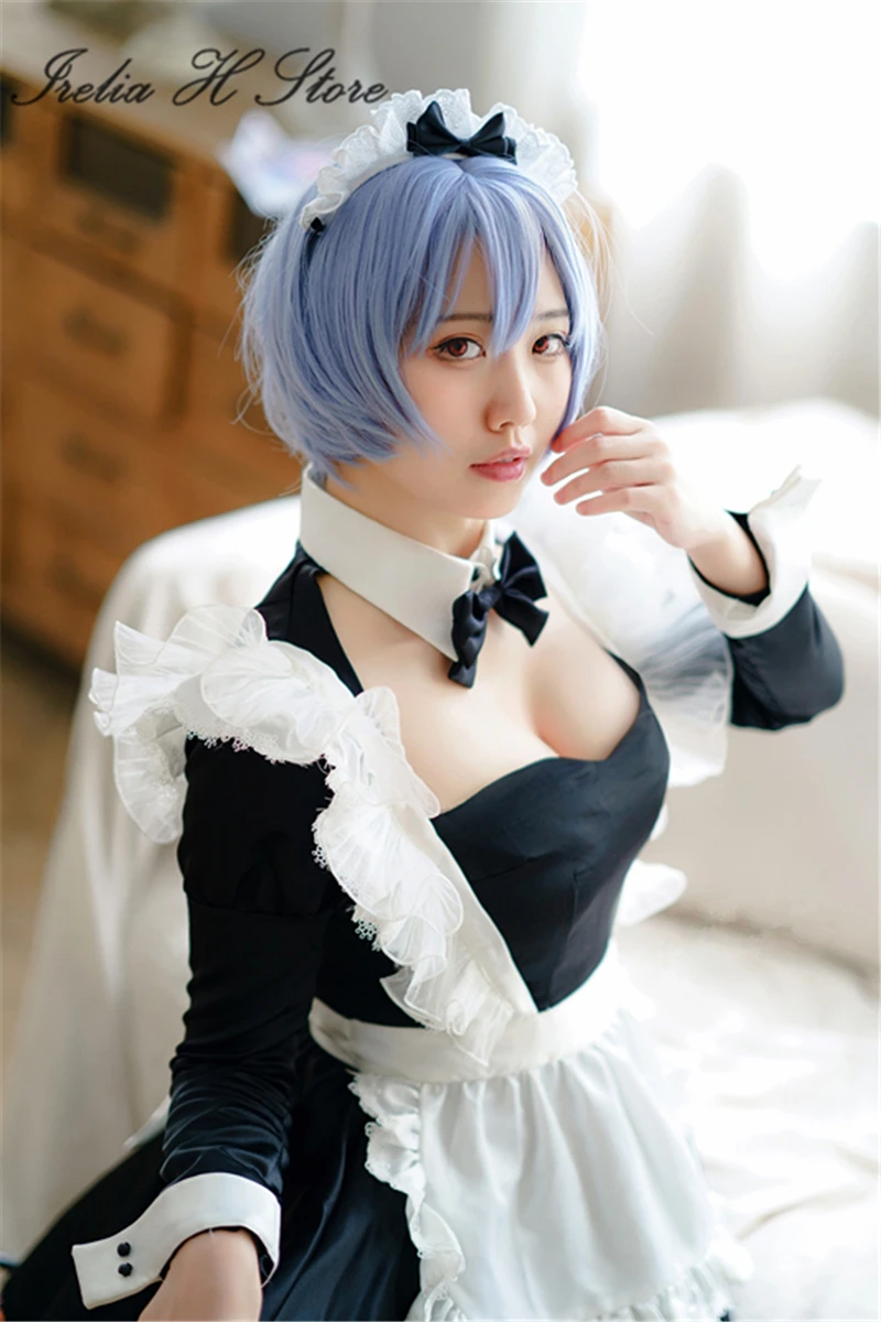 

Irelia H Store EVA Asuka Ayanami Rei Maid Dress Cosplay Costume Sexy Dress