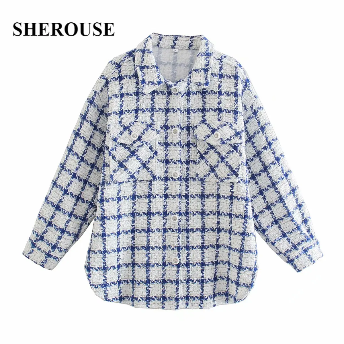 SHEROUSE Fashion Checkered Jacket Women Casual Single Breasted Long Sleeves Lapel Collar Woman Vintage Shirt Coat Chic Outfit
SHEROUSE Fashion Checkered Jacket Women Casual Single Breasted Long Sleeves Lapel Collar Woman Vintage Shirt Coat Chic Outfit
