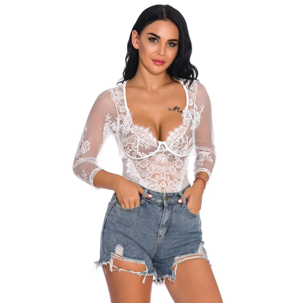 Sexy Women Erotic Lace Transparent Teddy Lingerie Underwear Porno Long Sleeve Bodysuit Sleepwear Sexy Baby Doll Lenceria Mujer
Sexy Women Erotic Lace Transparent Teddy Lingerie Underwear Porno Long Sleeve Bodysuit Sleepwear Sexy Baby Doll Lenceria Mujer