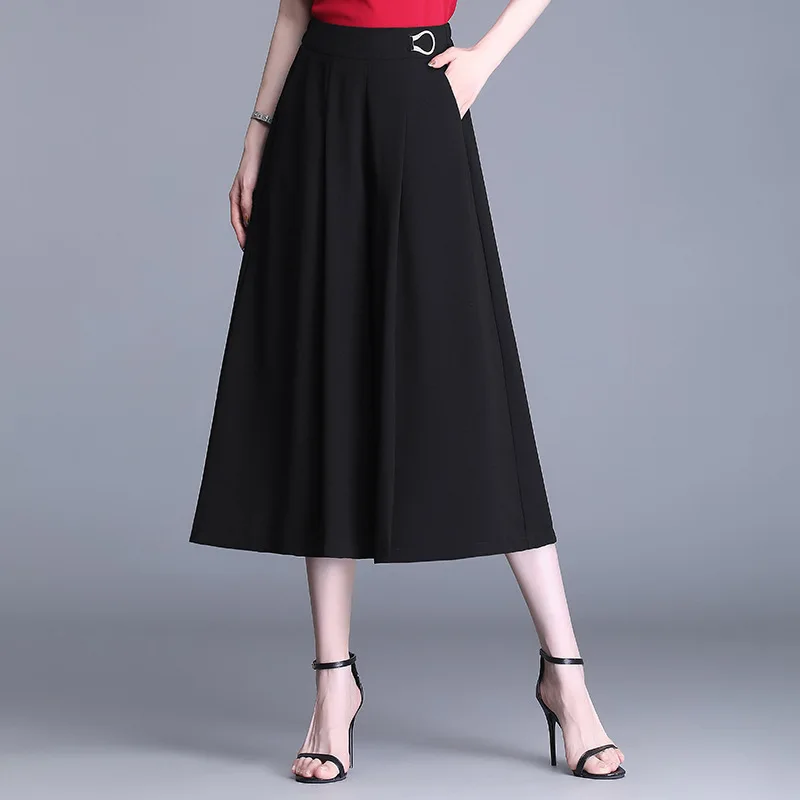 2021 Summer New Hig Waisted Black Wide Leg Pants Skirts for Women Elegant Loose Casual Mom Pants Capris 8327
2021 Summer New Hig Waisted Black Wide Leg Pants Skirts for Women Elegant Loose Casual Mom Pants Capris 8327