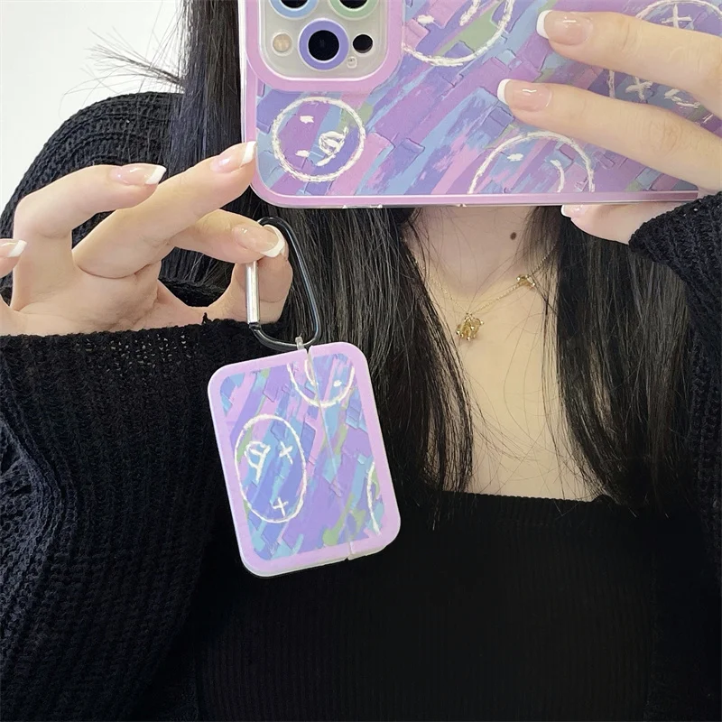 Новый Стильный чехол для наушников с изображением граффити Smlie для Airpods 1 2, защитный чехол для ключей с Bluetooth для зарядки наушников Airpods Pro
Новый Стильный чехол для наушников с изображением граффити Smlie для Airpods 1 2, защитный чехол для ключей с Bluetooth для зарядки наушников Airpods Pro