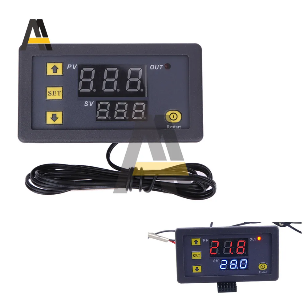W3230 AC12V 24V DC110V 220V Digital Temperature Controller Probe line Thermostat Regulator Heating Cooling Control With Sensor
W3230 AC12V 24V DC110V 220V Digital Temperature Controller Probe line Thermostat Regulator Heating Cooling Control With Sensor