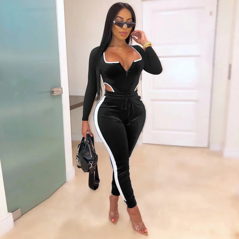 Summer Velvet Jumpsuit Two-piece Women's Sportswear Slim-fit Bodysuit Pants Suit Clubhouse Suit Women's Suit Clothes Jogging
Summer Velvet Jumpsuit Two-piece Women's Sportswear Slim-fit Bodysuit Pants Suit Clubhouse Suit Women's Suit Clothes Jogging