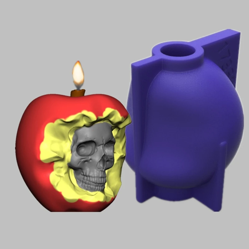 Skull Poison Apple Silicone Mold Keychain Resin Epoxy Craft Polymer Clay Craft DIY Ornament Jewelry Candles Making Tool
Skull Poison Apple Silicone Mold Keychain Resin Epoxy Craft Polymer Clay Craft DIY Ornament Jewelry Candles Making Tool