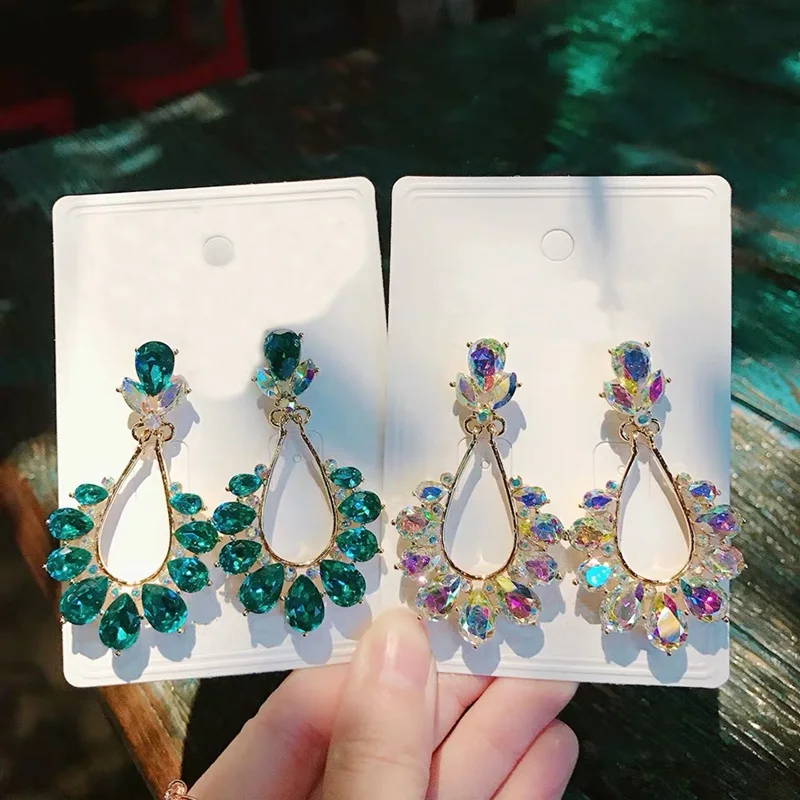 Фото MWsonya новые модные большие овальные Цветочные кристаллы в форме - купить