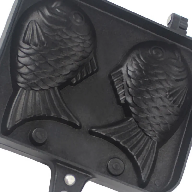 Taiyaki Double Fish Shaped Hot Dessert Waffle Cake Maker Pan Japanese Pancake Double Pan Fry Pan 
Taiyaki Double Fish Shaped Hot Dessert Waffle Cake Maker Pan Japanese Pancake Double Pan Fry Pan