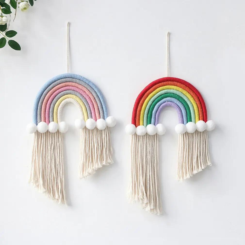 Rainbow Wall Hanging Macrame Tapestry Tassels Rainbow Shaped Wall Hangings For Home Room Decor Beautiful Dorm Decoration
Rainbow Wall Hanging Macrame Tapestry Tassels Rainbow Shaped Wall Hangings For Home Room Decor Beautiful Dorm Decoration