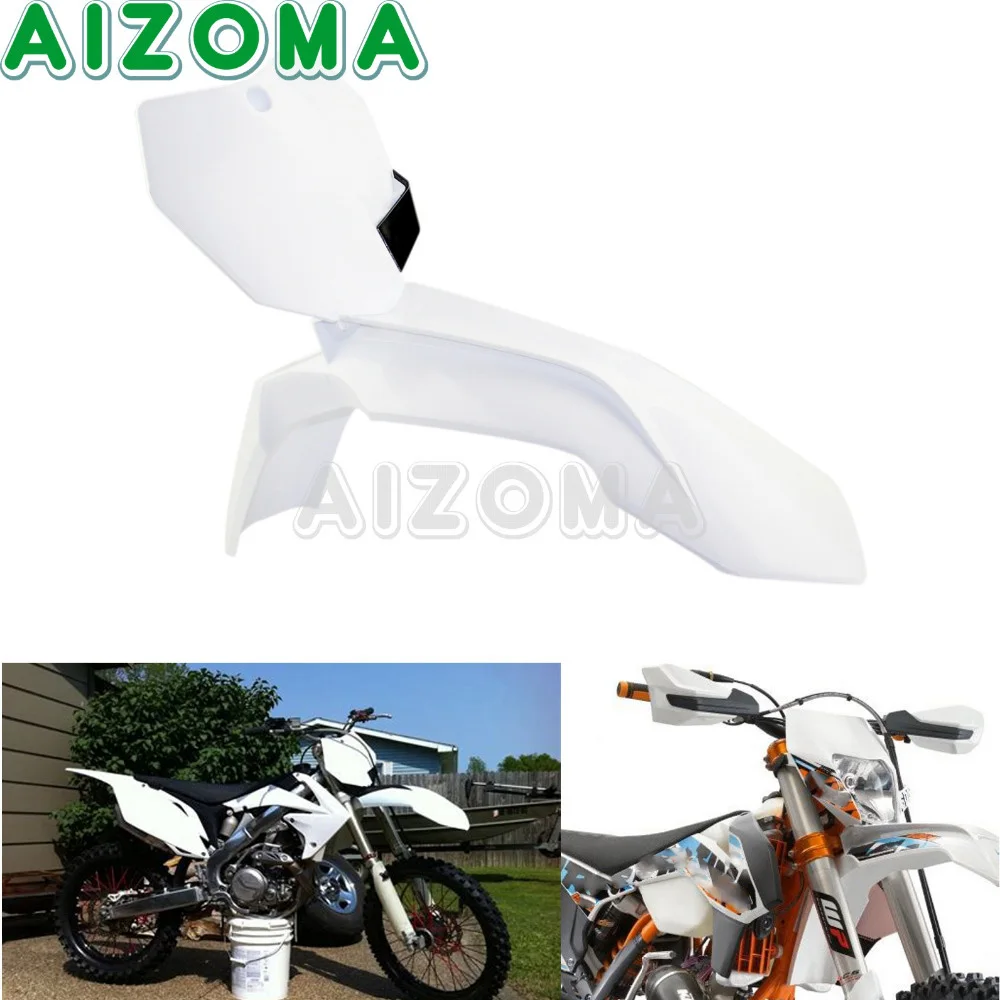 Enduro Motocross White Front Fender Mudguard w/Number Plate for 85/125/250/300/350/450/500 XC SX SXF EXC SXS XCF EXC-F 13-16
Enduro Motocross White Front Fender Mudguard w/Number Plate for 85/125/250/300/350/450/500 XC SX SXF EXC SXS XCF EXC-F 13-16