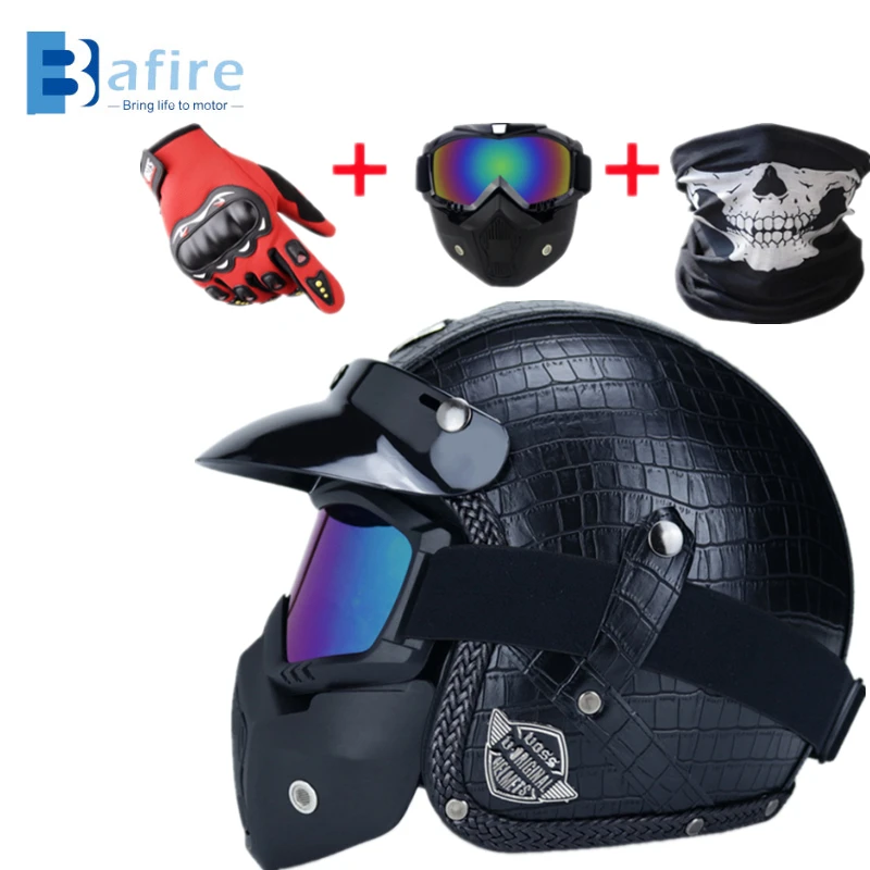 BAFIRE 2021 Open Face 3/4 Motorcycle Helmet PU Leather Retro Motocross Dirt Bike Helmet Capacete De Moto Casco With 3 Gifts
BAFIRE 2021 Open Face 3/4 Motorcycle Helmet PU Leather Retro Motocross Dirt Bike Helmet Capacete De Moto Casco With 3 Gifts