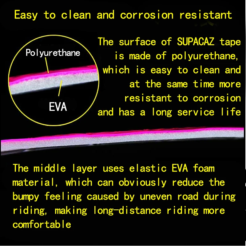 1 Pair Professional Bicycle Handlebar Tape Road Bike EVA Belts Breathable Soft Cycling Handle Bar Fit Drop Bar Bike Equipment
1 Pair Professional Bicycle Handlebar Tape Road Bike EVA Belts Breathable Soft Cycling Handle Bar Fit Drop Bar Bike Equipment