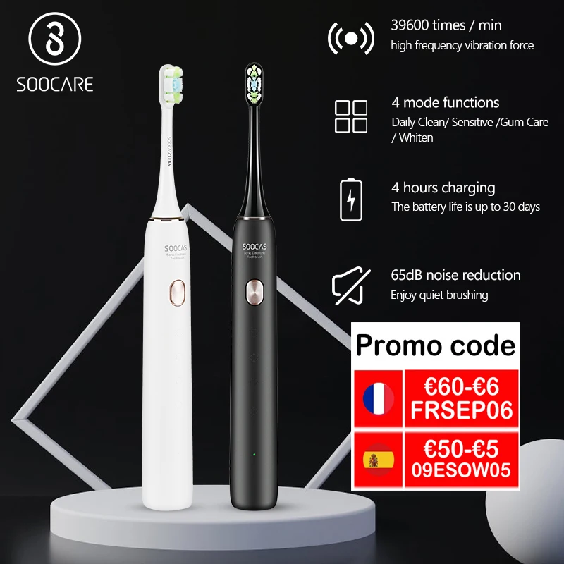 

SOOCAS X3U Sonic Electric Toothbrush Ultrasonic Automatic Upgraded Fast chargeable Adult Waterproof Tooth Brush