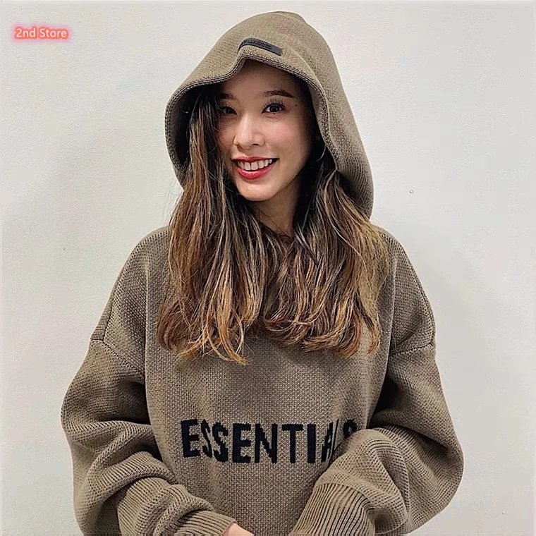 ESSENTIALS fashion knit Pullover Kanye West Hoodie Sweatshirt knit lettered print hip hop loose Unisex oversize Knitted Hoodie
ESSENTIALS fashion knit Pullover Kanye West Hoodie Sweatshirt knit lettered print hip hop loose Unisex oversize Knitted Hoodie
