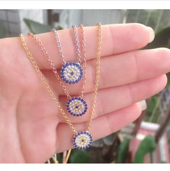 NEW Authentic 925 sterling silver blue white gold cubic zirconia evil eye silver chain necklace
NEW Authentic 925 sterling silver blue white gold cubic zirconia evil eye silver chain necklace