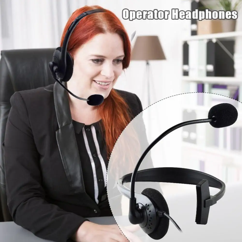 Telephone Operator Headphones Head-mounted With Noise Canceling Microphone Clear Call Airline Headphones Single-Sided Headset
Telephone Operator Headphones Head-mounted With Noise Canceling Microphone Clear Call Airline Headphones Single-Sided Headset