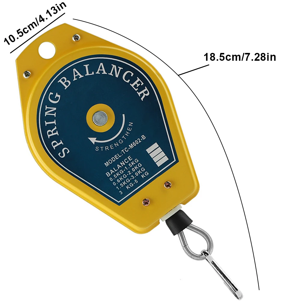 Retractable Spring Balancer Screwdriver Hanging Torque Wrench Hanger Steel Wire Rope Measuring Tool Holder Ergonomic Box 1.5KG
Retractable Spring Balancer Screwdriver Hanging Torque Wrench Hanger Steel Wire Rope Measuring Tool Holder Ergonomic Box 1.5KG