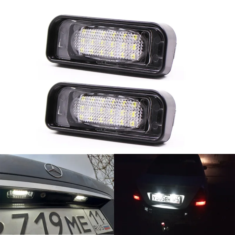

2pc Car Accessories Special Car License Plate Light Lamp For Mercedes W220 S-Class S280 S320 S500 S350 99-05 canbus error free