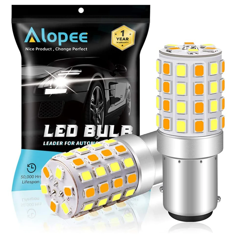 2-Pack 1157 BAY15D 1034 7528 2057 2357 White / Amber Switchback LED Bulb 54 SMD for Daytime Running Light Turn Signal Blinkers
2-Pack 1157 BAY15D 1034 7528 2057 2357 White / Amber Switchback LED Bulb 54 SMD for Daytime Running Light Turn Signal Blinkers