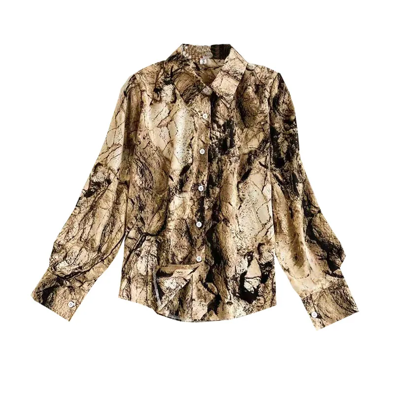 Spring Autumn Temperament Fashion Wild Retro New Loose Shirt Women's Single-breasted Tie-dye Printed Shirt Top UK948 
Spring Autumn Temperament Fashion Wild Retro New Loose Shirt Women's Single-breasted Tie-dye Printed Shirt Top UK948