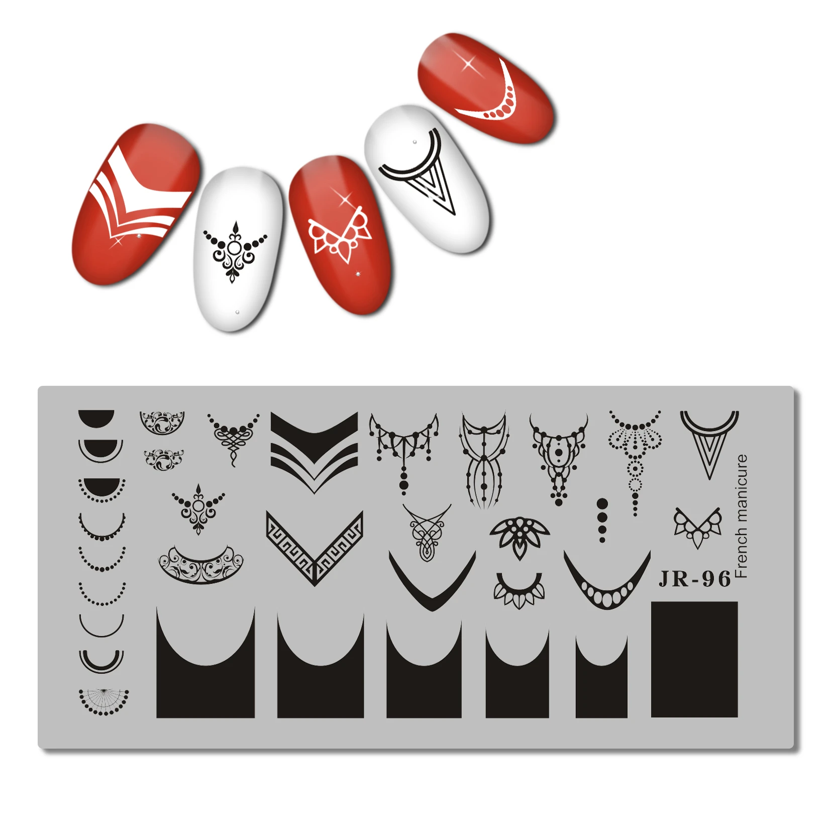 2018 Stainless Steel Stamping Plate Template French Smile Geometry Sea Ocean Vintage Flowers Ramadan Eyes Nail Tool JR91-100
2018 Stainless Steel Stamping Plate Template French Smile Geometry Sea Ocean Vintage Flowers Ramadan Eyes Nail Tool JR91-100