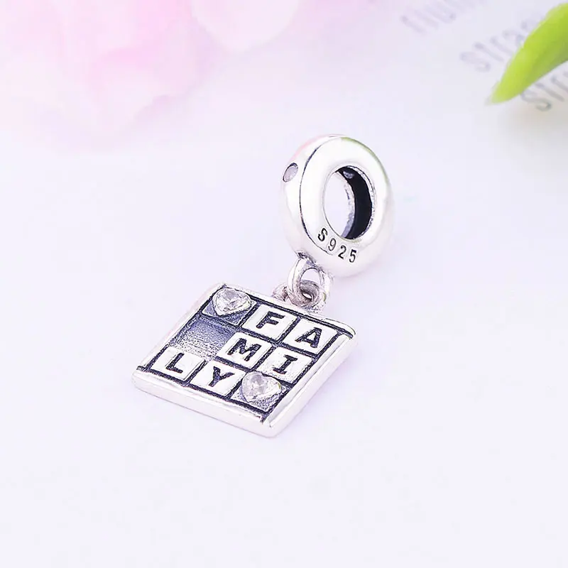 Genuine 925 Sterling Silver Sqaure Puzzle Family Heart Shape Zircon Bead Fit Original Pan Charm Bracelet Making Kid Berloque
Genuine 925 Sterling Silver Sqaure Puzzle Family Heart Shape Zircon Bead Fit Original Pan Charm Bracelet Making Kid Berloque