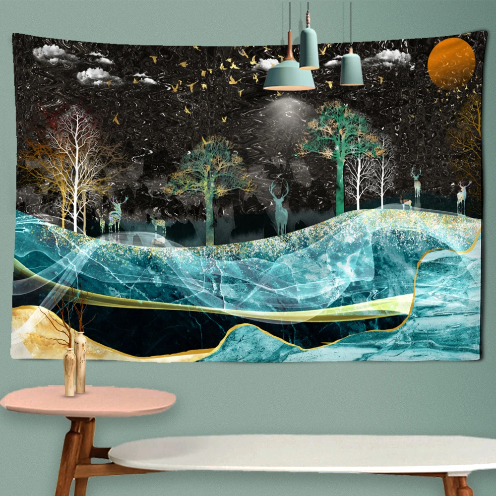 Sunlight Forest Illustration Tapestry Wall Hanging Bohemian Hippie Mandala Kawaii Dormitory Home Decor
Sunlight Forest Illustration Tapestry Wall Hanging Bohemian Hippie Mandala Kawaii Dormitory Home Decor
