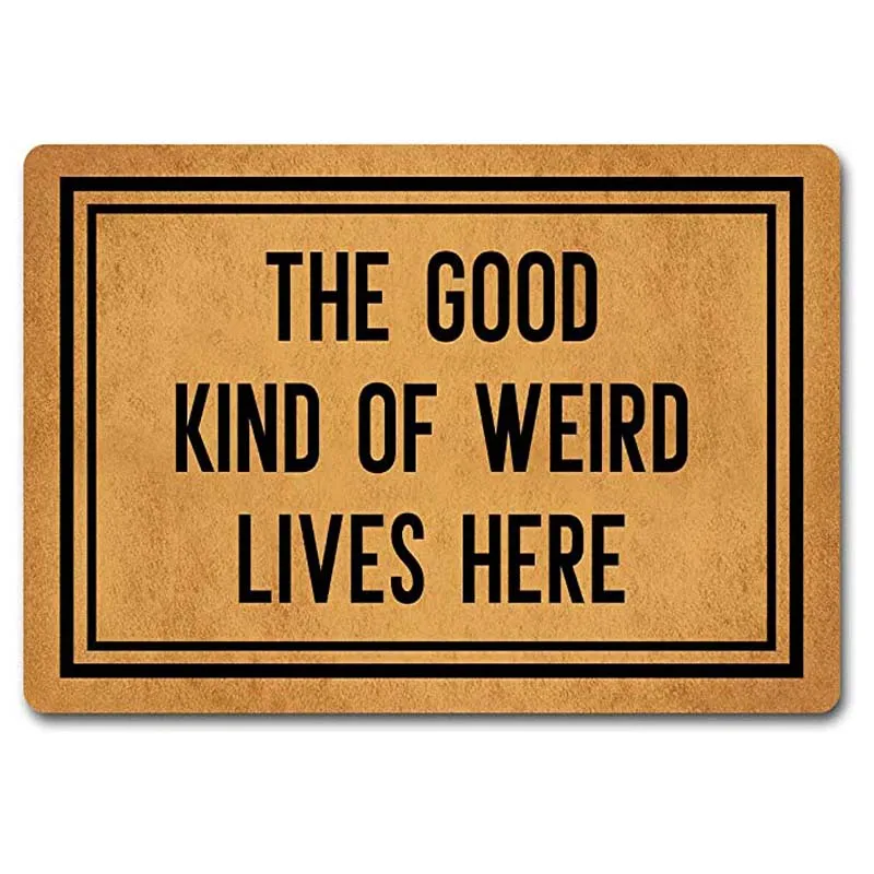 Funny Welcome Hello Doormat The Good Kind of Weird Lives Here Personalized Colorful Print Top with Anti-Slip Flannel Back Doorma
Funny Welcome Hello Doormat The Good Kind of Weird Lives Here Personalized Colorful Print Top with Anti-Slip Flannel Back Doorma